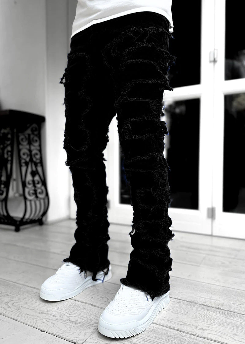 Herren lässige Ripped Jeans im modischen Schnitt Heidi-Mode