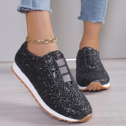 Damen Glitzernde Slip-On Sneakers Heidi-Mode