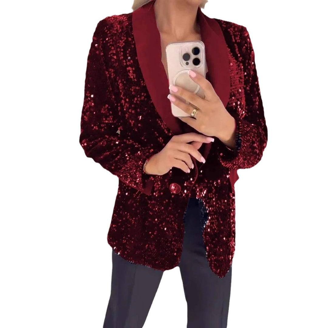 Damen Glitzernder Blazer Heidi-Mode