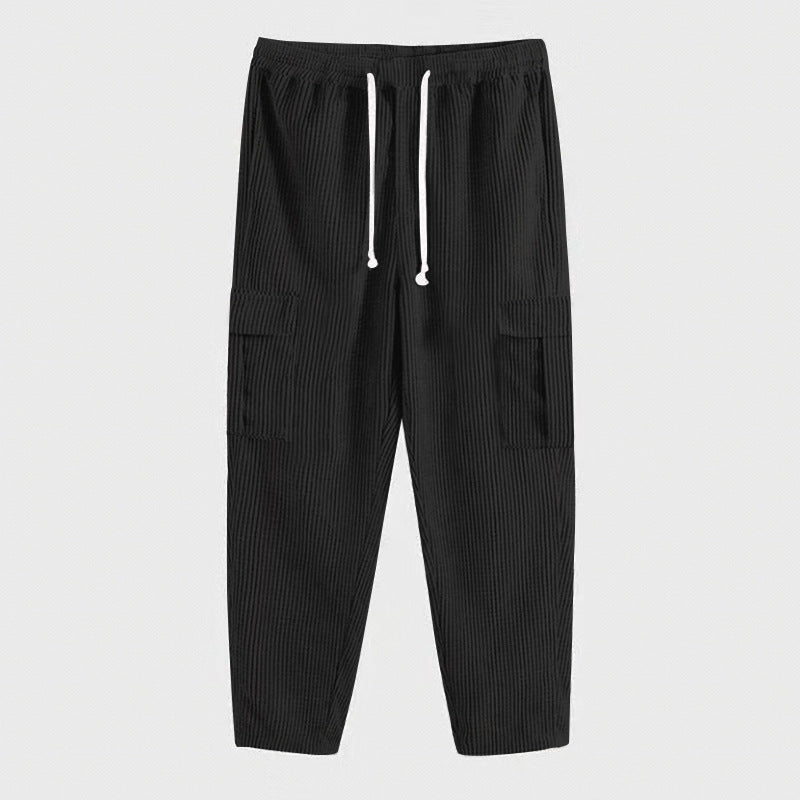 Damen Cargo-Hose mit elastischem Bund und praktischen Seitentaschen Heidi-Mode