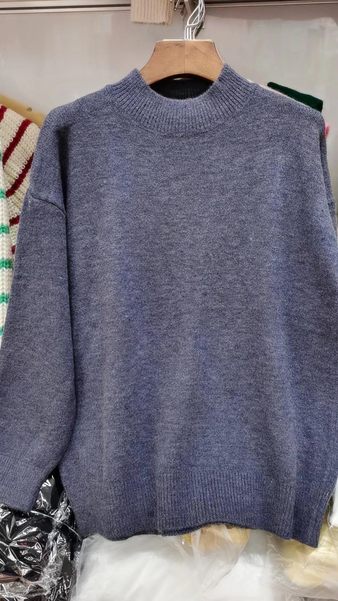 Damen Hochwertiger Strickpullover mit klassischem Rundhalsausschnitt und lässigem Schnitt Heidi-Mode