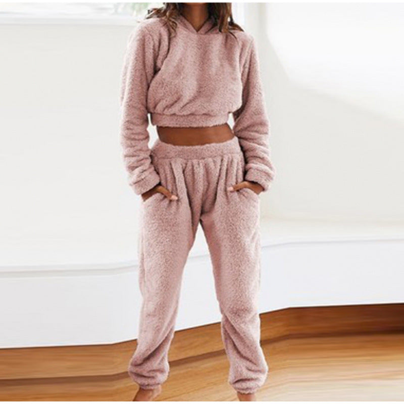 Damen kuscheliges Lounge-Set aus weichem Fleece Heidi-Mode