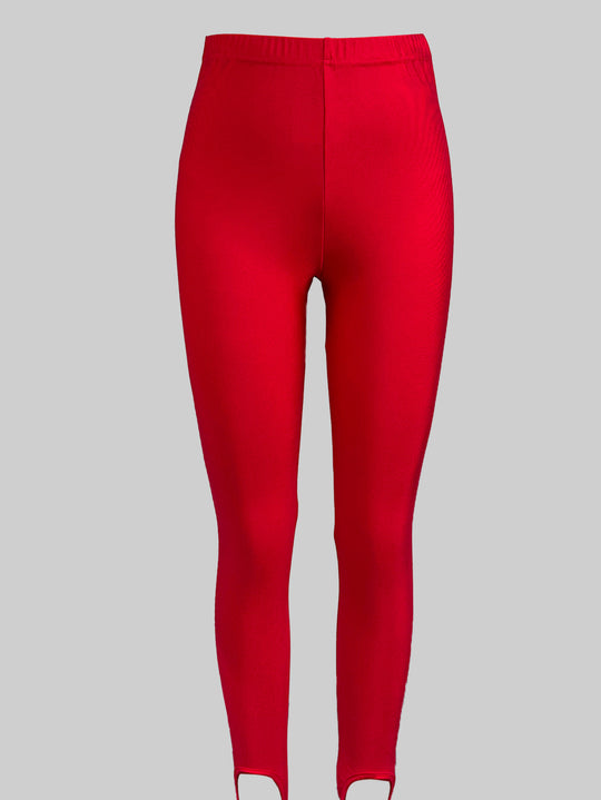 Damen Glamouröse Leggings mit schimmerndem Effekt und hoher Taille Heidi-Mode