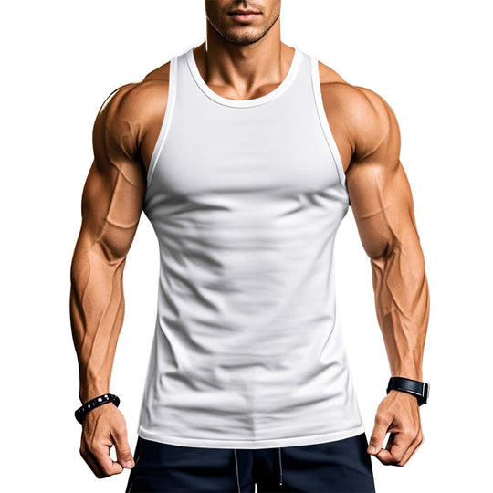 Herren atmungsaktives Fitness Tanktop mit Racerback-Schnitt Heidi-Mode