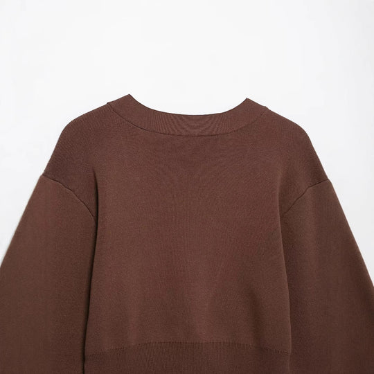 Damen lässige Strickjacke mit dekorativen Knopfdetails und elegantem Schnitt Heidi-Mode