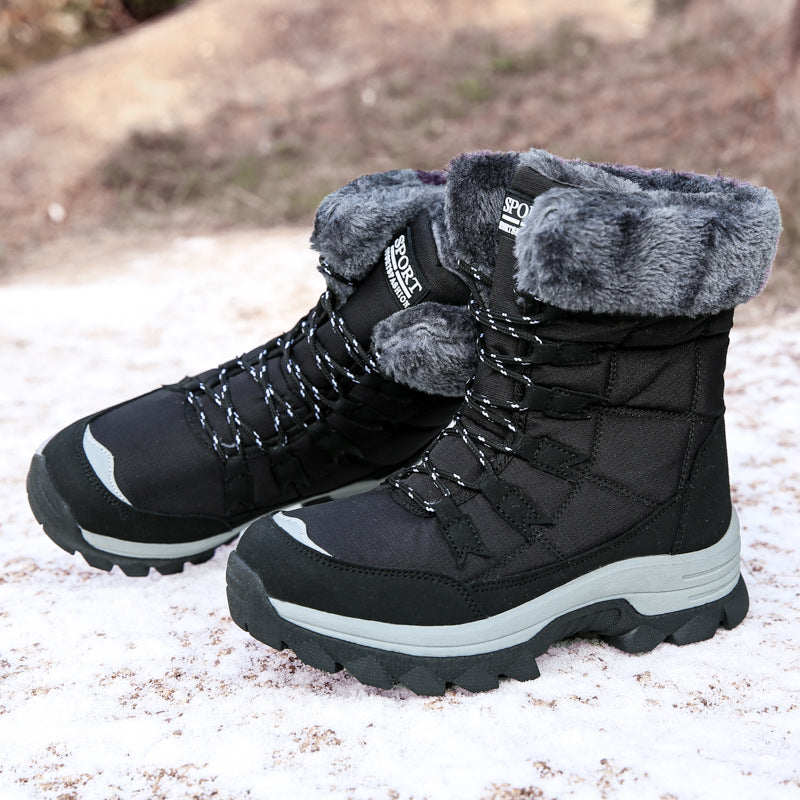 Damen Gefütterte Winterboots mit rutschfester Sohle und isolierendem Futter Heidi-Mode