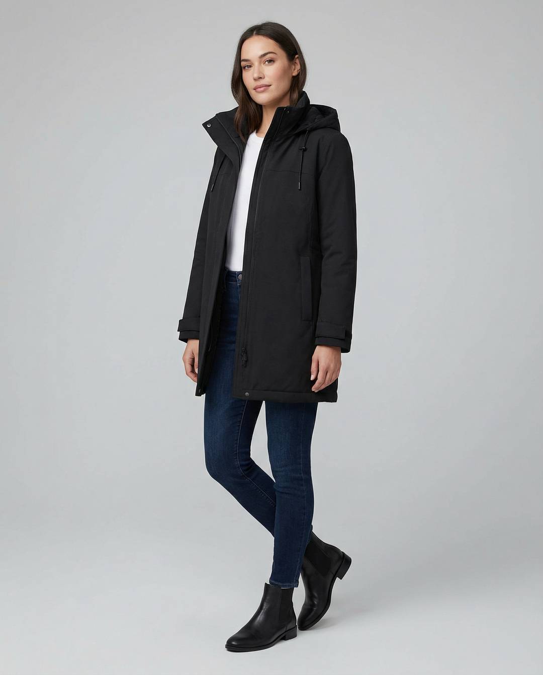 Übergangsjacke Damen sportlich Parka mit Taschen