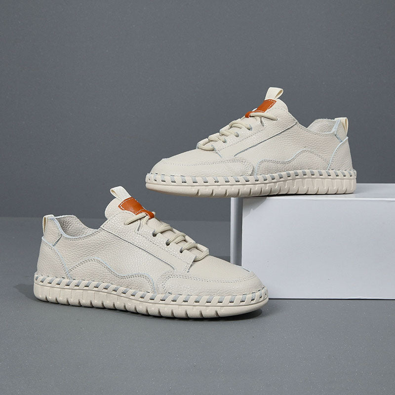 Herren Freizeit Leder Sneakers Heidi-Mode