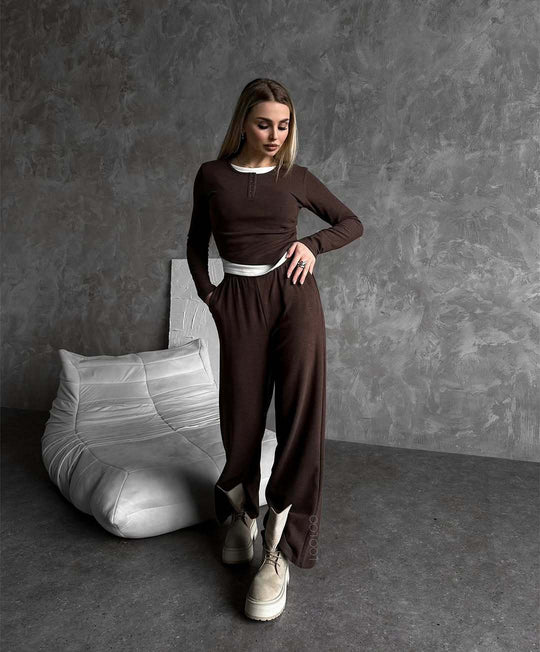 Damen Loungewear-Set mit elegantem Schnitt und bequemer Passform Heidi-Mode