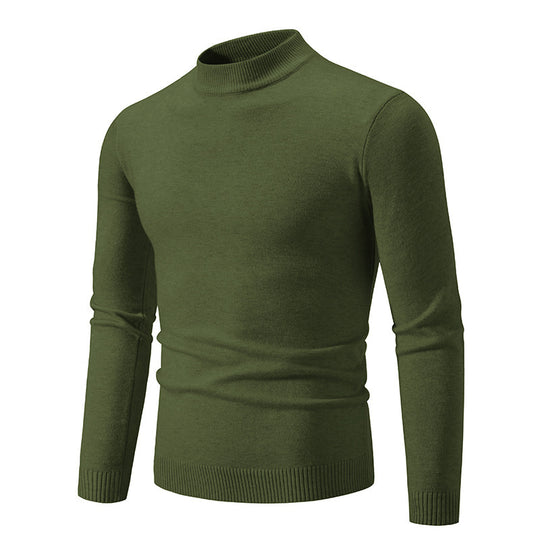 Herren modischer Rollkragenpullover aus feiner Strickqualität Heidi-Mode