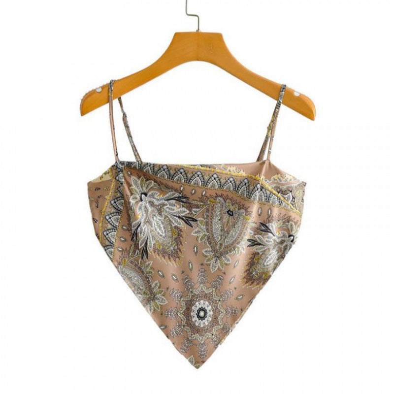 Femme Artistic Bandana Stil Crop Top Heidi-Mode