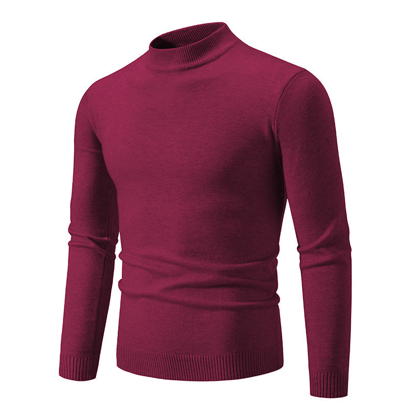 Herren modischer Rollkragenpullover aus feiner Strickqualität Heidi-Mode