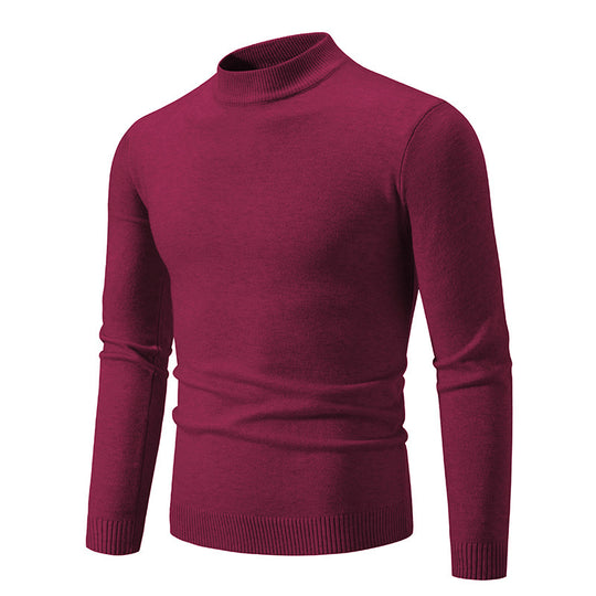 Herren modischer Rollkragenpullover aus feiner Strickqualität Heidi-Mode