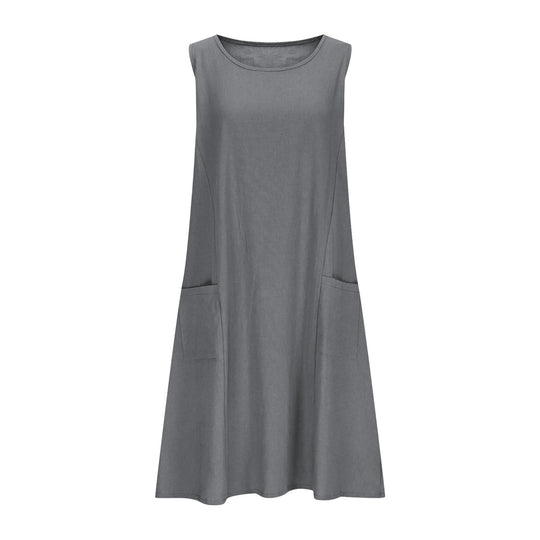 Damen Freizeit Ärmelloses Shift-Kleid Heidi-Mode