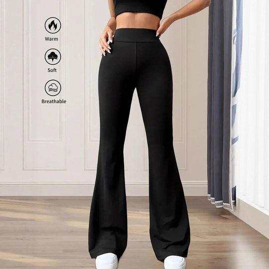 Damen elegante Bootcut-Hose mit hohem Bund und atmungsaktiver Funktion Heidi-Mode