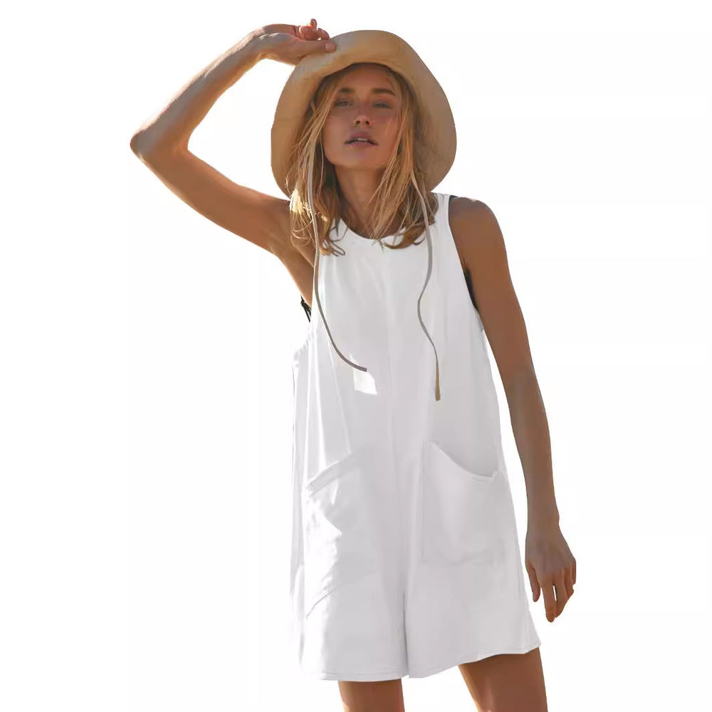 Damen lässiges Sommerkleid mit praktischen Taschen Heidi-Mode