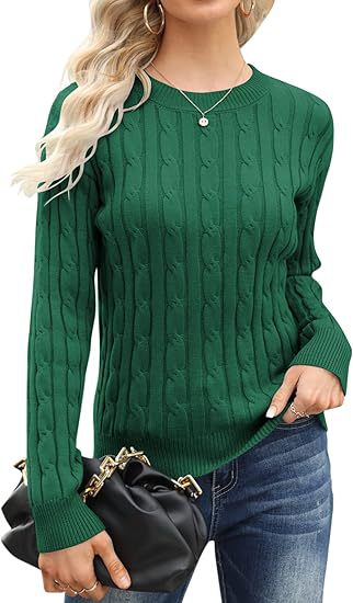 Damen klassischer Strickpullover mit Zopfdesign Heidi-Mode