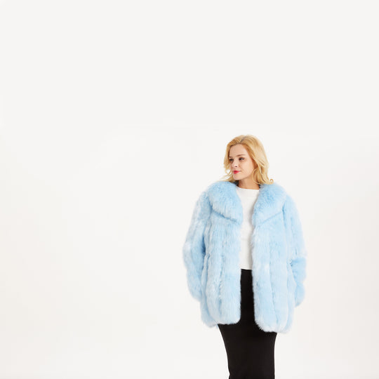 Damen Luxuriöse Kunstfelljacke mit voluminösen Ärmeln Heidi-Mode