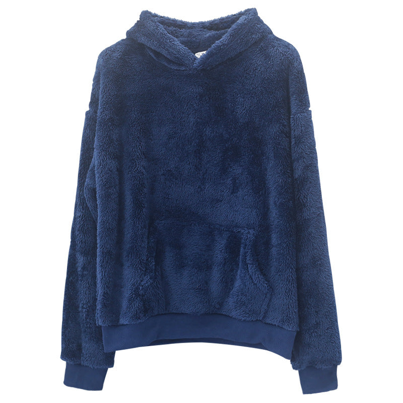Damen Kuscheliger Kapuzenpullover aus weichem Fleece Heidi-Mode