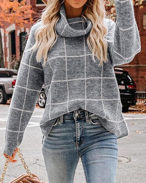 Damen Kariertes Hoodie mit Taschen und lässigem Schnitt Heidi-Mode