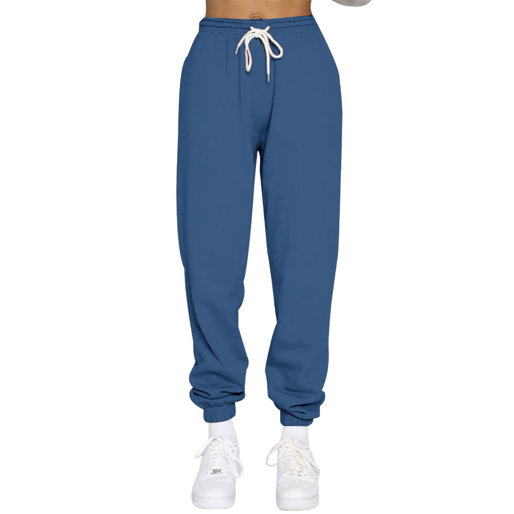 Damen Komfortable Jogginghose mit verstellbarem Bund und elastischen Bündchen Heidi-Mode
