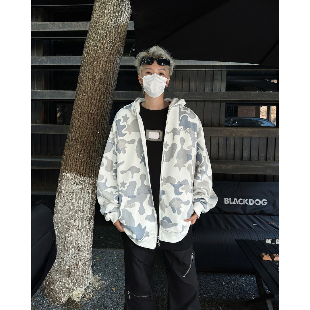 Damen Kapuzenpullover mit einzigartigem Camouflage-Design und aufwendiger Stickerei Heidi-Mode