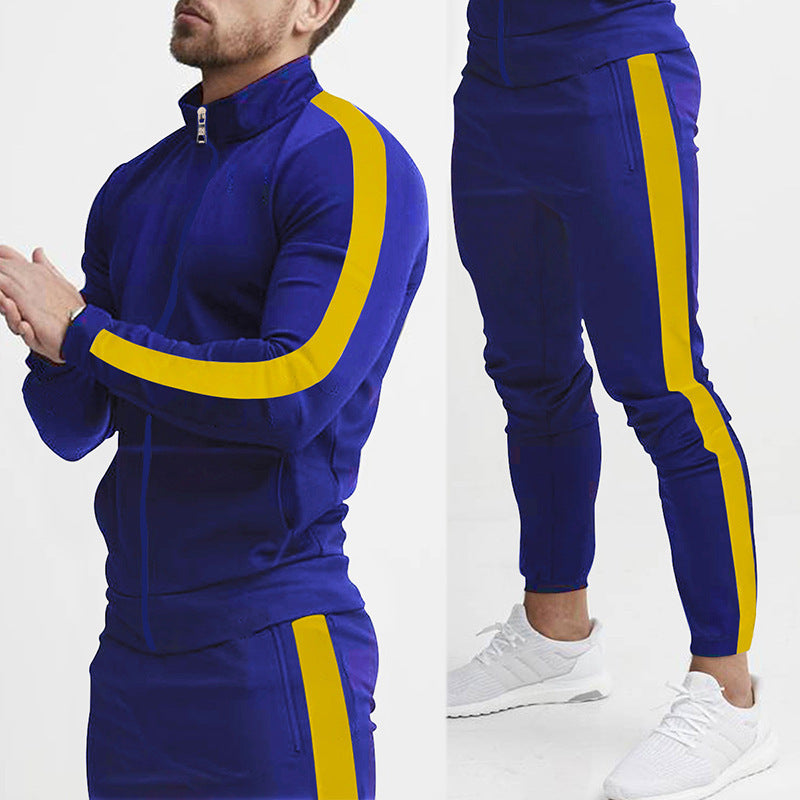 Herren Sportanzug mit praktischen Reißverschlusstaschen und atmungsaktivem Material Heidi-Mode
