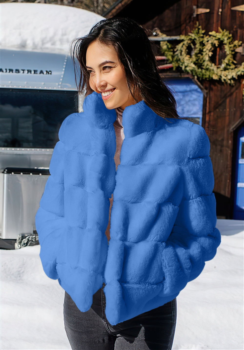 Damen Modische Daunenjacke mit hohem Kragen Heidi-Mode