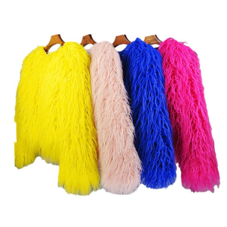 Damen statement Fleece-Jacke mit voluminösem Look Heidi-Mode