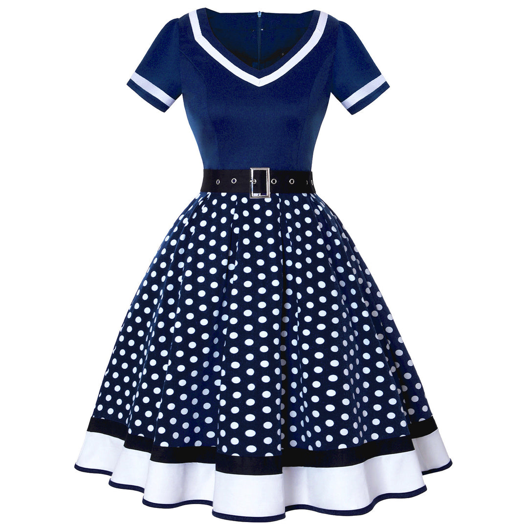 Heidi Mode | Vintage Hepburn Polka Dot Kleid
