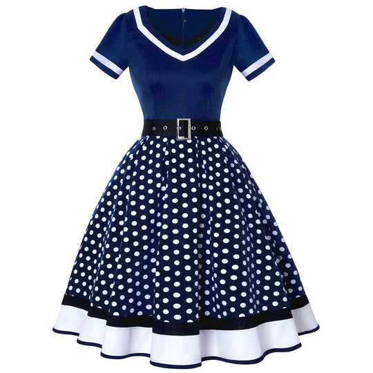 Heidi Mode | Vintage Hepburn Polka Dot Kleid
