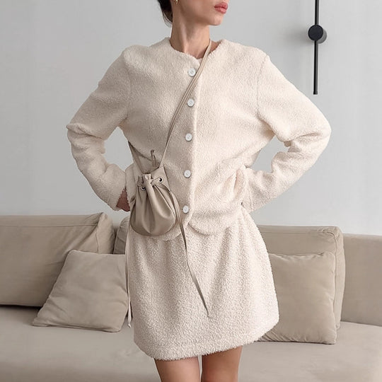 Damen Kuschelige Sweaterkleid Heidi-Mode