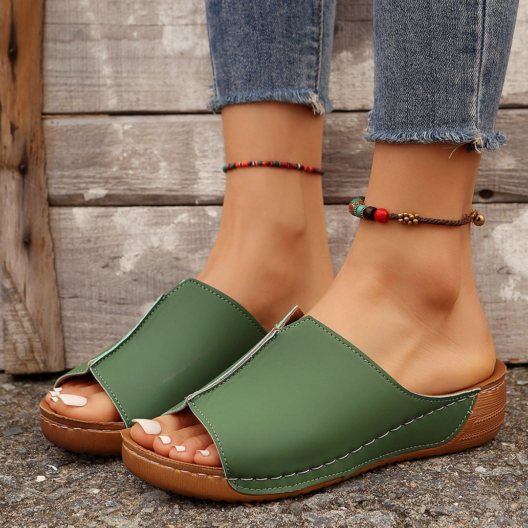 Damen Clogs mit geformtem Fußbett und modischem Design Heidi-Mode