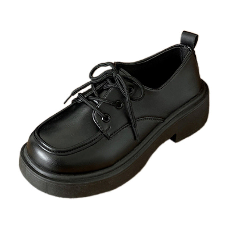 Damen Schnürschuhe mit robustem Blockabsatz und geschmeidigem Leder Heidi-Mode