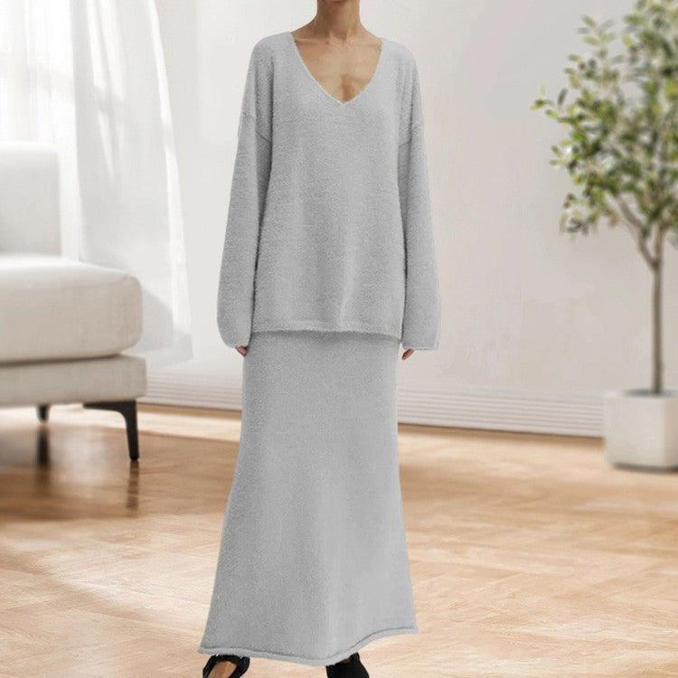 Damen Oversized Strickpullover mit hohem Bund und seitlicher Naht Heidi-Mode
