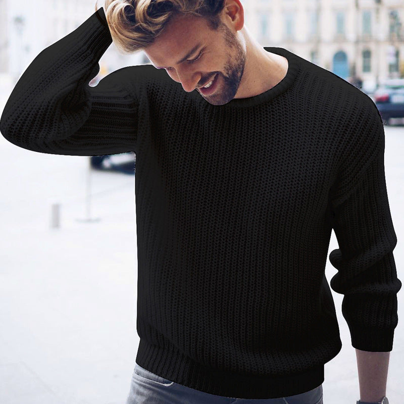 Herren lässiger Strickpullover mit modernen Strukturen Heidi-Mode