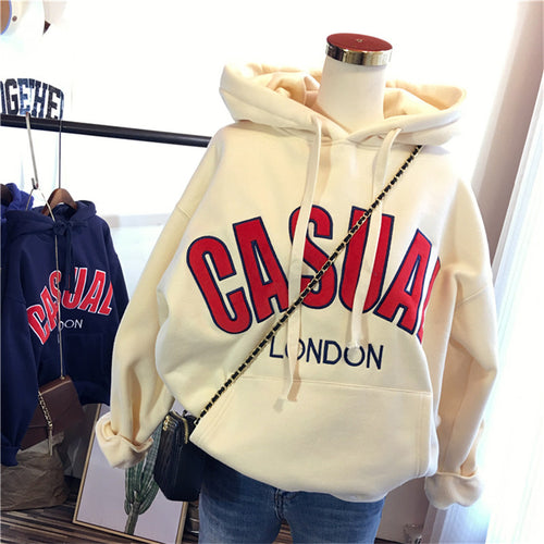 Femme Casual Graphic Pullover Hoodie Heidi-Mode