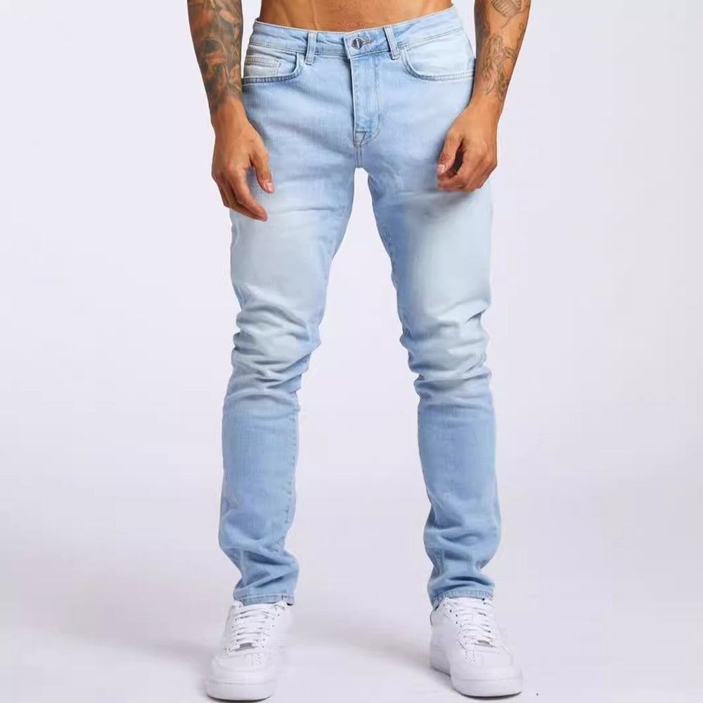 Herren Slim Fit Jeans im authentischen Used-Look Heidi-Mode