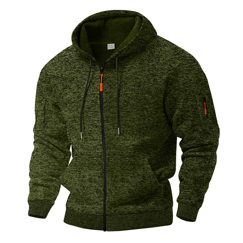 Herren Kapuzensweatjacke mit insbesondere atmungsaktiver Struktur und praktischen Taschen Heidi-Mode