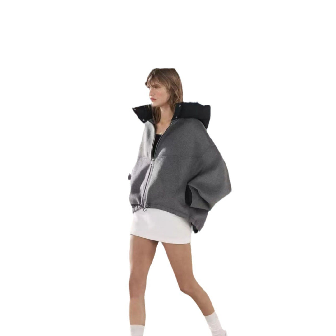 Damen modische Übergangsjacke mit kuscheliger Innenseite und verstellbarem Saum Heidi-Mode