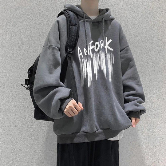 Herren lässiger Oversized Hoodie mit kreativem Grafikdesign Heidi-Mode