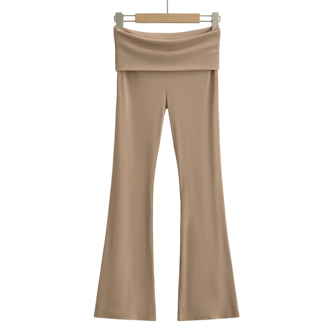 Damen Flared Yoga-Hose mit hohem Bund und elastischem Komfort Heidi-Mode