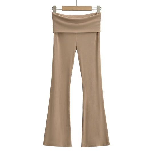 Damen Flared Yoga-Hose mit hohem Bund und elastischem Komfort Heidi-Mode
