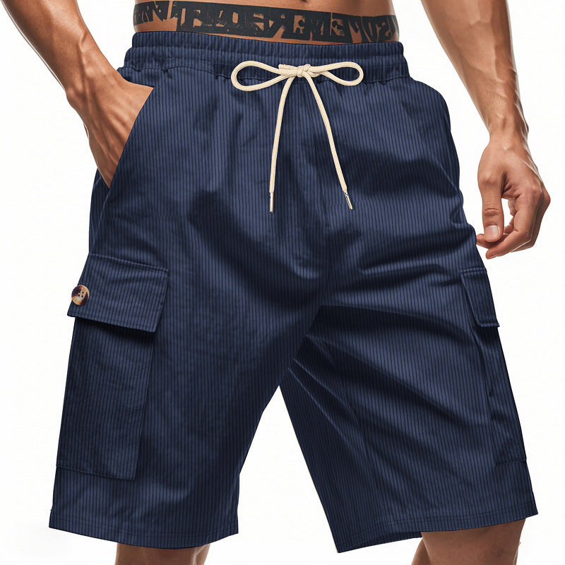 Herren Cargo-Shorts mit verstellbarem Kordelzug und praktischen Seitentaschen Heidi-Mode