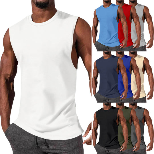 Herren ärmelloses Sport-Tanktop aus atmungsaktiver Baumwolle mit modernem Schnitt Heidi-Mode