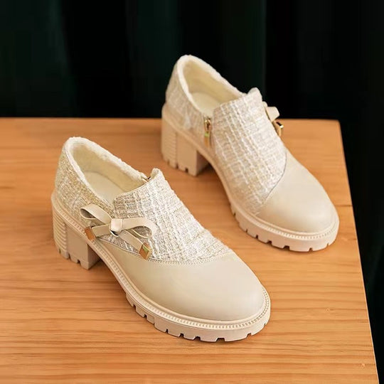 Damen Elegante Mokassins mit dekorativem Satinband und modischem Design Heidi-Mode