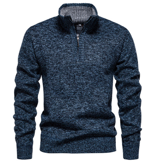 Herren Zip-Pullover mit strukturiertem Design Heidi-Mode