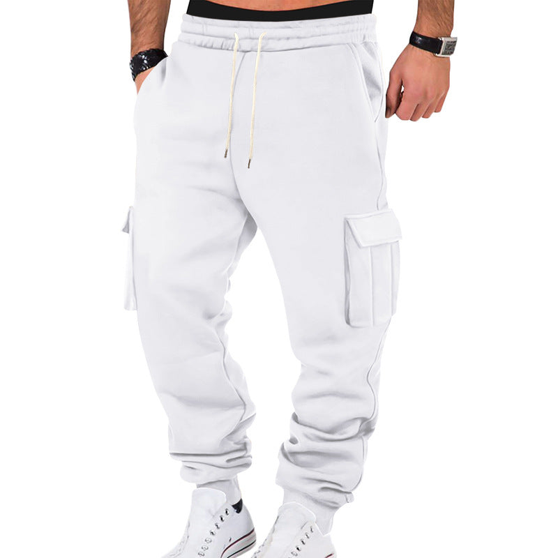 Herren Cargo-Sweatpants mit elastischem Bund und praktischen Seitentaschen Heidi-Mode