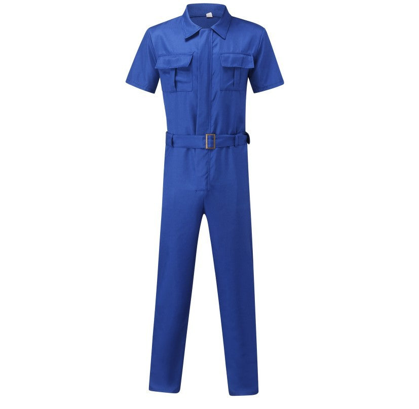 Damen Utility Overall mit praktischen Taschen und Gürteldesign Heidi-Mode