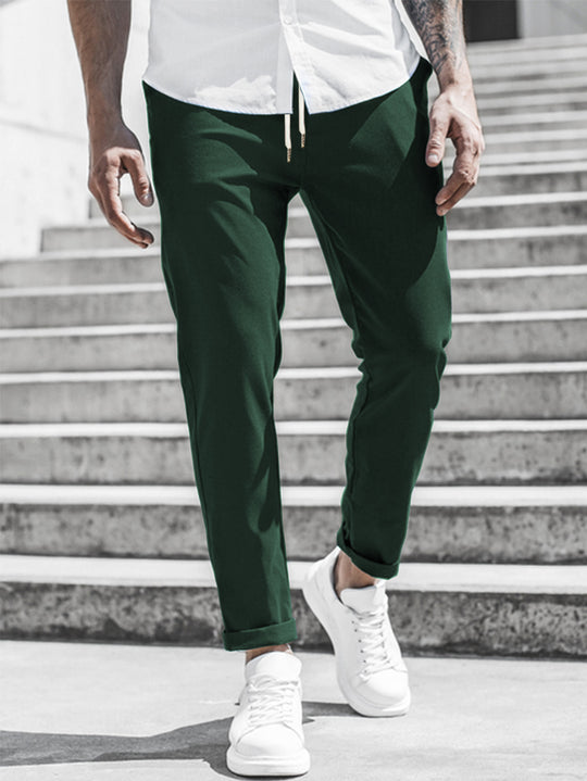 Herren Sportliche Chino-Hose mit flexiblem Bund und modernen Details Heidi-Mode